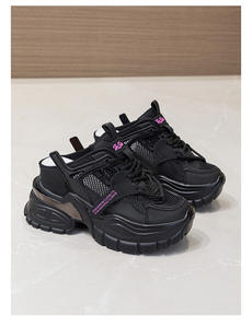 Zapatos Casuales de Malla Transpirable con Cordones Delanteros y Tacón Bajo, Altura Ajustable, Adecuados para Todas las Ocasiones, Acolchados - Product Image 2