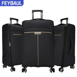Модный тканевый комплект для багажа, чемодан на колесиках, сумки для путешествий, багажная тележка