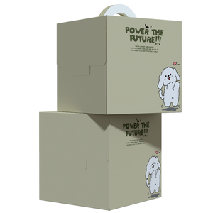Nouveauté Boîte à gâteau biodégradable de haute qualité Boîte d'emballage de gâteau avec fenêtre transparente Carré Nourriture d'anniversaire Personnaliser Accepter - Product Image 2