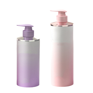 Bán buôn thiết kế cổ điển Pet bơm hình trụ đặt cho dầu gội Lotion 500ml & 750ml chai nhựa - Product Image 4