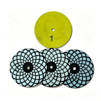 Tampons de polissage à sec diamantés industriels en 4 étapes, 4 pouces (100 mm), matériau abrasif en spirale pour la restauration du granit, du marbre et de la pierre