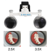 Dental 2.5X/3.5X Lens Binocular Loupe Galilean Dental Magnifier for Dentist Surgical Use Manual Power Source Dental Loup Lens