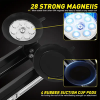 Hoch leistungs 8P 12V 24V LED Blitzlicht leiste Doppelseitig blinkende Not warn lampe Magnet fuß für PKW LKW Anhänger