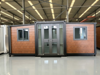 Maison conteneur préfabriquée mobile moderne de 20 pieds, extensible et respirante, avec balcon, pour bureau, chambre ou hôtel