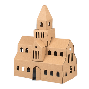 Kit de maison en papier 3D à colorier pour bricolage en gros - Modèle miniature de chalet de campagne 50 pièces pour les activités des enfants à la maison - Product Image 1