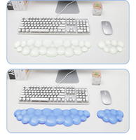 Tapis de souris de poignet antidérapant en silicone transparent pour support de poignet Tapis de souris de poignet à mémoire de forme Tapis de clavier d'ordinateur portable