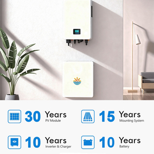 ระบบโซลาร์เซลล์แบบไฮบริดแรงดันต่ำ 3KW 5KW 10KW 12KW 10kwh 16kwh พร้อมแบตเตอรี่ลิเธียมแบบเชื่อมต่อกับระบบไฟฟ้า S6-EH1P(3-10)K-L-PLUS แผงโซลาร์เซลล์ Fro - Product Image 3