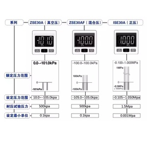 Manómetros Digitales de Alta Precisión, Medidor de Vacío, ISE30A-01-N-L, ZSE30A-01-P-L, ZSE30AF-01-A-L DIGIT GAU - Product Image 4