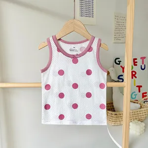 Gilet estivo grazioso stampato per bambini nuovo <span class=keywords><strong>canottiera</strong></span> traspirante a forma di I di piccole dimensioni - Product Image 5