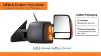 Rétroviseur latéral chauffant avec clignotant intégré pour Toyota Tundra 2007-2017 – Nouveau rétroviseur de porte