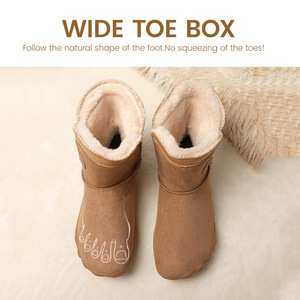 Chaussures de randonnée antidérapantes minimalistes du fabricant en gros Bottes de neige pieds nus avec logo personnalisé et bout large sans chute pour l'hiver - Product Image 2