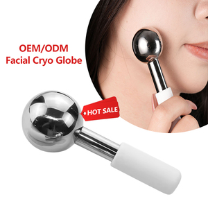 Beauty Tool Cooling Facial Massage <b>Roller</b> Ice Globes Facial Cold <b>Roller</b> Hand Held Cooling Facial Massage <b>Metal</b> Mini Ice Globes - Product Image 1