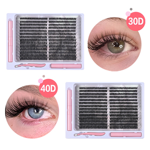 XL khay DIY lông mi mở rộng Kit trái phiếu và con dấu màu hồng DIY Lash mở rộng Lash cụm 30p 40P 50p 60p 80P lông mi Kit - Product Image 2