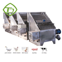 Séparateur solide-liquide à écran incliné pour fumier de porc, déshydrateur industriel en acier inoxydable 304, boîte de vitesses du moteur
