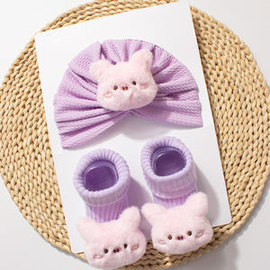 ใหม่ชุดเด็กทารกลายการ์ตูนน่ารักถุงเท้าหมวกเด็กแบบสองชิ้น - Product Image 6