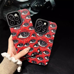 เคสโทรศัพท์มือถือหนัง TPU แบบนิ่มพิมพ์ลายดวงตาสีแดงแบบเต็มหน้า<span class=keywords><strong>จอ</strong></span>สำหรับ <span class=keywords><strong>iPhone</strong></span> 17 8 x XR XS 11 12 13 14 15 16 PRO MAX - Product Image 5