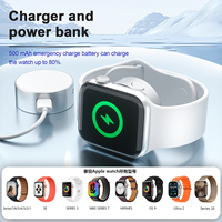 Chargeur portable sans fil magnétique en alliage 500mAh Chargeur rapide pour Apple Watch avec batterie LI-Polymer