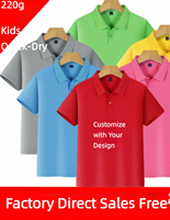 Polo personnalisé en gros pour enfants, uniforme scolaire formel, maillot de sport, t-shirt pour garçons et filles, vêtements d'été unis CPC