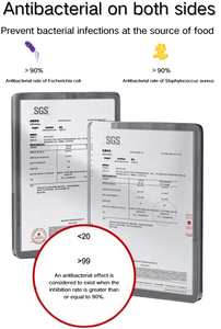 Thực Phẩm Cấp 201 Thép Không Gỉ Hai Mặt J Phong Cách Thớt Hội Đồng Quản Trị Cho Nhà Sử Dụng Trong Cắt Thịt Và Rau - Product Image 6