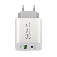 Chargeur mural USB double port QC3.0 20W Type C pour tous les téléphones (vente en gros)