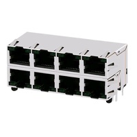 Muestra Gratuita de Conector Hembra PCB 8P8C, Conector Modular RJ45, Puerto Ethernet 2x4 Sin Magnético