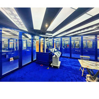 Movable Foldable Aluminum Frame Sliding Partition Wall Adjustable Flexible Modern Design for Office Schools Gyms-Easy