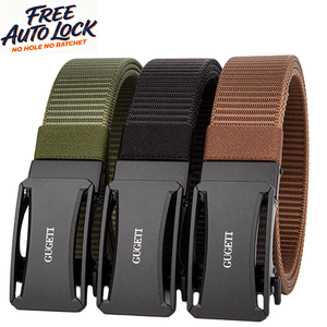 स्वचालित मिश्र धातु बकल टिकाऊ कैनवास कपड़े बेल्ट के साथ पुरुषों के लिए कस्टम लोगो सामरिक बेल्ट - Product Image 1