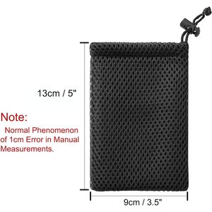 Uxcell Nylon Mesh <b>Drawstring</b> <b>Bag</b> 5 X 3.5 Inch <b>Small</b> Storage Pouch For Electronics Keys Jewelry Portable - Product Image 2