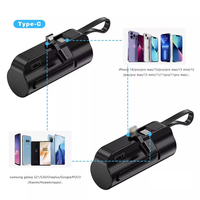 2026 Mini Power Bank de 5000mAh con diseño de dibujos animados, cable USB tipo C, llavero pequeño de 10W para iPhone y Android, soporte para teléfono, cargador portátil