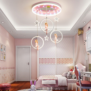 Candelabro de cristal LED para niños bonitos para dormitorio de <span class=keywords><strong>niñas</strong></span>, comedor, lámparas colgantes de <span class=keywords><strong>techo</strong></span> que lámpara colgante Led de Hotel para niños - Product Image 3