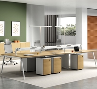 Bureau de travail moderne et luxueux en fer modulaire pour employés, poste de travail informatique
