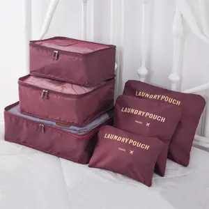 6 PCS du lịch lưu trữ túi thiết lập cho quần áo gọn gàng tổ chức tủ quần áo Vali Pouch Du Lịch tổ chức túi trường hợp giày đóng gói túi Cube