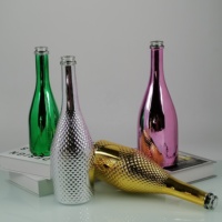 2024 Bouteille en verre de champagne de vente chaude 750ml 700ml 500ml Bouteille électroplaquée