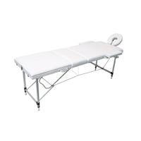 Neues tragbares Massage bett aus Aluminium legierung mit dreifach hochwertigem, faltbarem Massage bett aus PVC/PU-Leder mit modernem Design