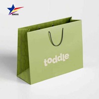 Sac de shopping personnalisé gratuit, sac cadeau en carton blanc recyclé pour vêtements et chaussures, avec poignée torsadée en ruban