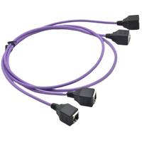 Connecteur de câble de réseau étanche à double extrémité RJ45 à RJ45 de communication industrielle électronique