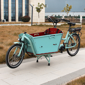 Vélo cargo électrique <span class=keywords><strong>Long</strong></span> <span class=keywords><strong>John</strong></span> 250w, puissant vélo cargo Bakfiets à deux roues pour adultes avec boîte de transport - Product Image 4