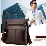 Sac à main pour homme MELI en cuir PU imperméable, style urbain simple, sacoche d'affaires à bandoulière de 7 pouces
