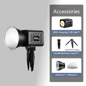 Lumière de remplissage YM-S60 60W COB charge lumière caméra extérieure tir beauté diffusion en direct projecteur de photographie portable - Product Image 6