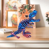 Sınır Ötesi 3D Baskılı Ejderha Tyrannosaurus Dinozor İskeleti Eklemli Dönüşüm Aksiyon Figürü Süsü El İşi Oyuncak Hediye