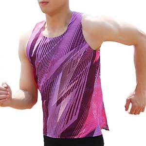 GURUNA-Z-INDUSTRY Débardeur sans manches pour homme à imprimé géométrique, col rond, séchage rapide, respirant, brodé, style sportif - Product Image 6