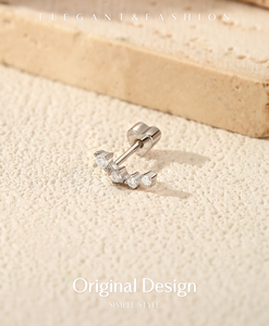 Real S925 Sterling <b>Silver</b> Fashion Simple vvs1 Round Moissanite Heart Screw <b>Stud</b> Earrings for Women Fine Jewelry - Product Image 5