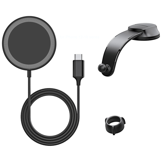 Wireless Car Charger 15W Fast Charging Dashboard Windshield Magnetic Car Mount Phone Holder Trending Products 2025 New Arrivals