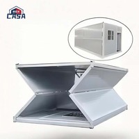 Maisons préfabriquées en conteneur pliant de 20 pieds en Chine Structure préfabriquée durable de bureau en acier et panneau sandwich pour bricolage