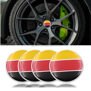 Bandera alemana 56mm <span class=keywords><strong>65mm</strong></span> Color calcomanía Auto Exterior accesorios cubierta de rueda de coche con logotipo personalizado tapacubos pegatina - Product Image 3