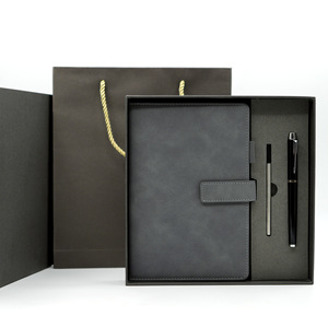 Tùy Chỉnh A5 Máy Tính Xách Tay Set Với Cạnh Dầu Khóa Đơn Giản Kinh Doanh Máy Tính Xách Tay Da Bìa Công Ty Lưu Niệm Hộp Quà Tặng Doanh Nghiệp - Product Image 1