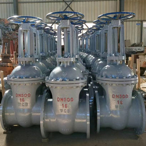 วาล์วประตูเหล็กหล่อแบบมีหน้าแปลน DN400 ขนาด 16 นิ้ว ANSI 300LB แบบก้านยกพร้อมวงล้อหมุน  แบบมีซีลโลหะ WCB - Product Image 4