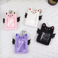Boutique en ligne personnalisé petit diable en peluche certificat sac mignon dessin animé porte-cartes manches Chine fabricant petit diable