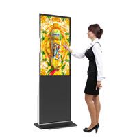 BESTSELLER AI 55-Zoll Digitale Beschilderung und Displays Kiosk Totem LCD Touchscreen Indoor Smart WIFI Bodenstehender Werbeplayer