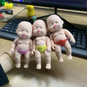 ตุ๊กตาสีดำเป่าฟองสบู่ ของเล่นบีบคลายเครียด ตุ๊กตาสีดำตัวเล็ก ของเล่นบีบสนุกๆ - Product Image 2